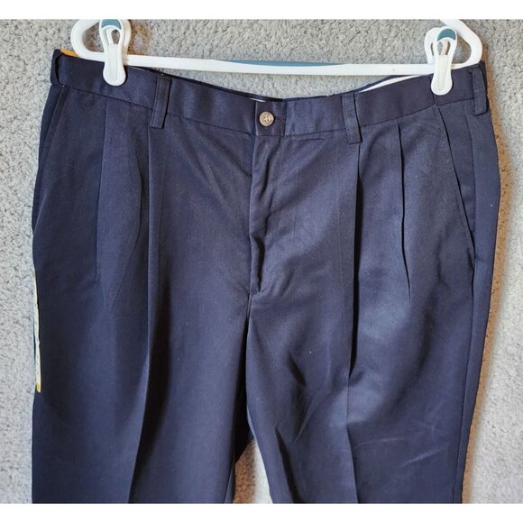 NEW Haggar Cool 18 Navy Blue Comfort Equipped Wrinkle Free Pants Size 38 x 29 - Picture 2 of 13